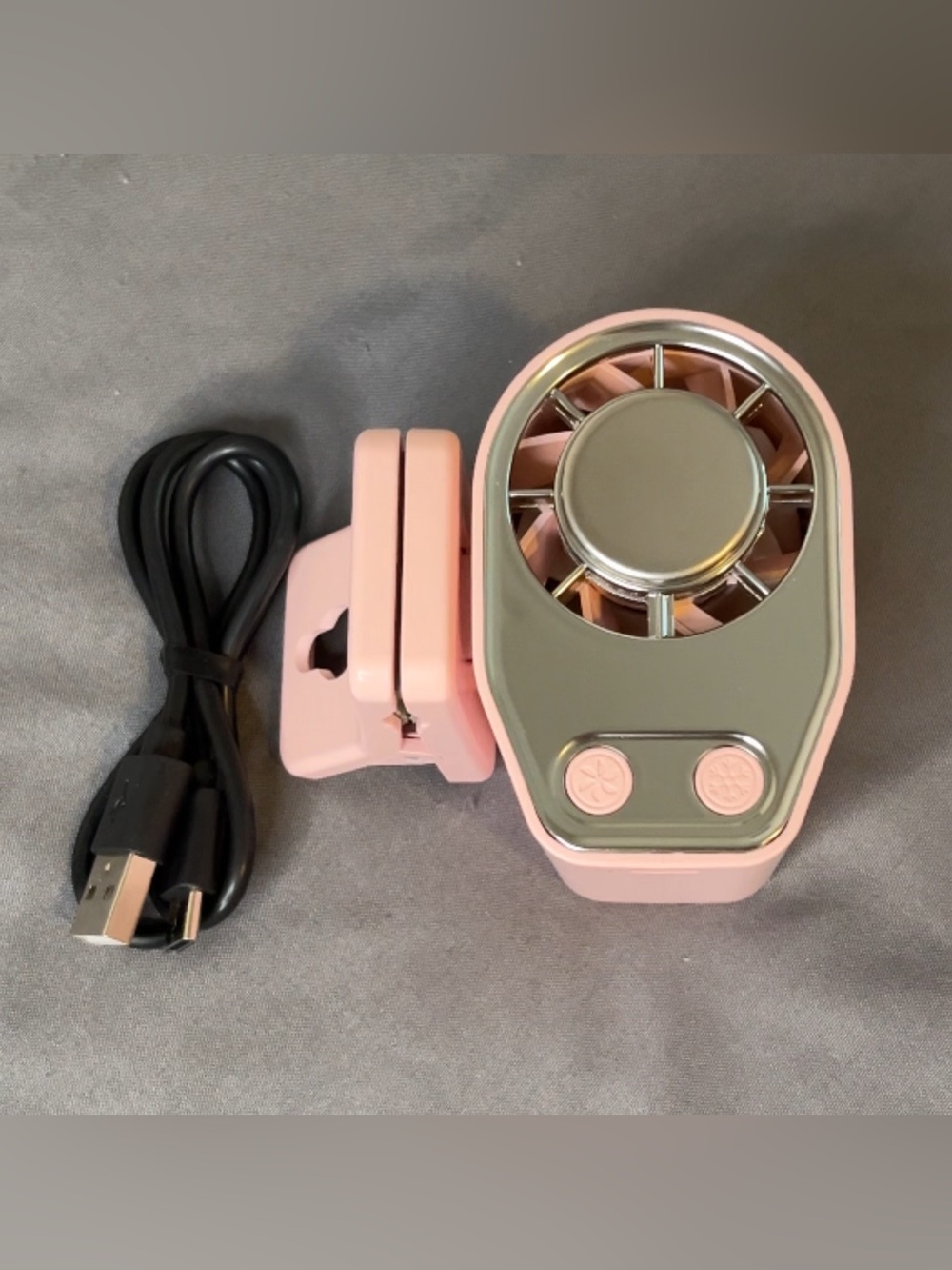 Portable Car Clip Fan with LED Display - Picture 2 of 3